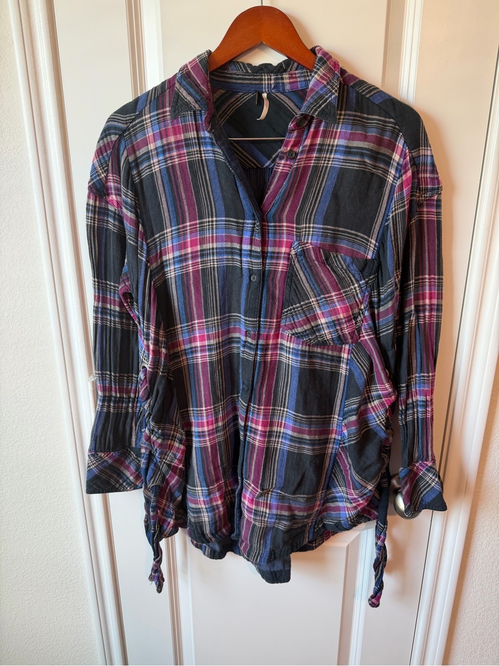 ⚡️Free People Nordic Day Oversized Plaid Button-Up - Picture 2 of 5